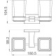 G0708-9 Держатель +2 стакана ОРУЖ.СТАЛЬ G0708-9