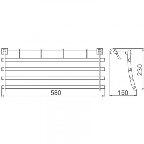 F806 Держатель для полотенца (580 мм) F 806