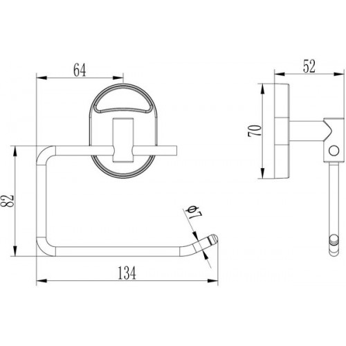F1903-3 Бумагодержатель открытый F 1903-3