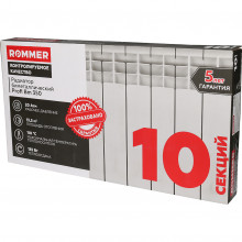 Радиатор биметал ROMMER PROFI 350/80 (10 секций) (1190Вт)