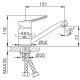 R45113 Смеситель для раковины Ф40 короткий нос FRUD R45113
