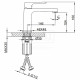 F1089 F Смеситель для умывальника FRAP ХРОМ F1089 ХРОМ