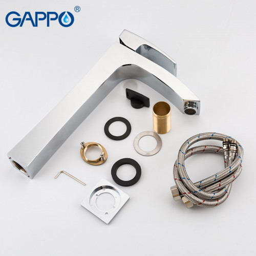 G1007-11 Смеситель для умывальника литой высокий корпус с гайкой GAPPO 1007-11 из латуни