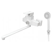 Смеситель ПЛАСТИК для ванны AQUASTRIDE P15-3H716-40A White (комплект шланг/лейка)