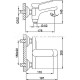 F3262 Смеситель для ванны с душем короткий излив FRAP 3262 Черный