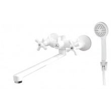 Смеситель ПЛАСТИК для ванны AQUASTRIDE P16-3V711-41A White (комплект шланг/лейка)
