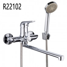 R22102 Смеситель для ванны Ф35 L-нос (переключ.в корпусе) FRUD 22102