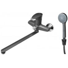 Смеситель ПЛАСТИК для ванны AQUASTRIDE P05-3H75-38A Grey/Graphite (комплект шланг/лейка)