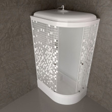Душевая кабина Тритон "Коралл 120x80 L B" 120х80х232 Средний поддон Полочка Левая (6мест+сифон ф50)