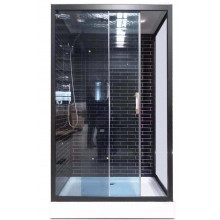 Душевая кабина DN26K 120*80*215 Прямоугол. с крышей низ. поддон, стенка КИРПИЧИ стёкла тонированные