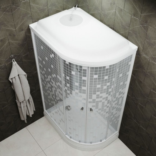 Душевая кабина Тритон "Коралл 120x80 L А" 120х80х218 Низкий поддон Полочка Левая (6мест+сифон ф90)