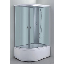 Душевая кабина ДАНА-717 W R 120*80*215 с крышей выс. поддон Правая стёкла БЕЛЫЕ