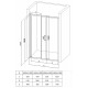EG1CF Душевое ограждение в проем EvaGold 140х190, профиль хром, рифленое стекло