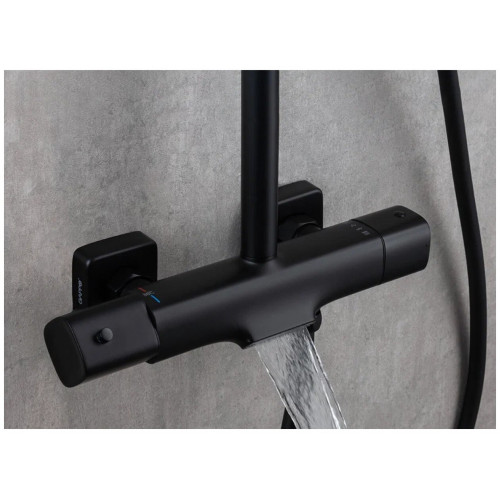 Стойка душ Gappo 2495-76 Черная G2495-76 с термостатом