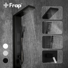 F24005-6 Стойка душ 4-мя функциями ЧЕРНАЯ Frap 24005-6