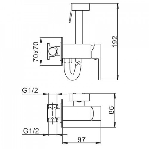 F7506-4 Смеситель с гигиеническим душем FRAP 7506-4 бронза
