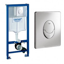 Система инсталляции для подвесного унитаза Grohe Rapid SL 38721001 (3 в 1) 38721001 кнопка круглая