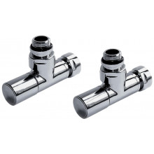 Комплект кранов на п/с угловой 3/4"-1/2" вн/нар колп хром. (пара) G476.0504