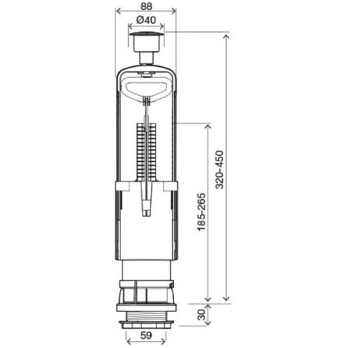 Арматура Oli IVC 102 1/2" пластик URAL II 171015