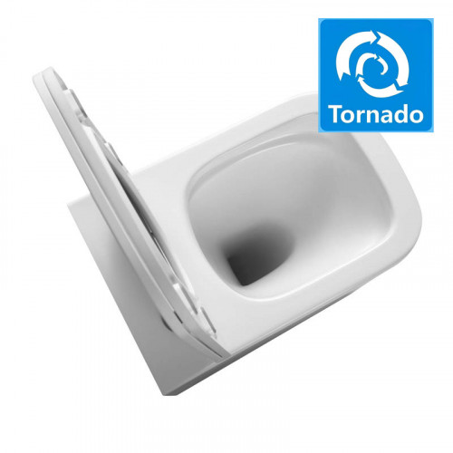 Унитаз подвесной Triton-Pro Verso TR-VO-3032 с системой смыва Tornado, сиденье, фурнитура