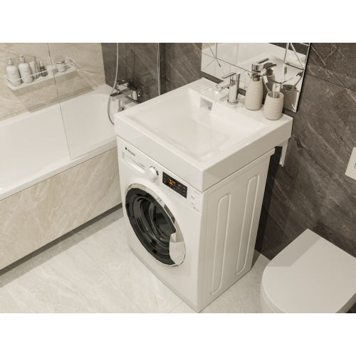 Раковина Paola Siena 600 над стирал. машиной 600/600/103 (в к-те с сиф.,кроншт.и крепл.)