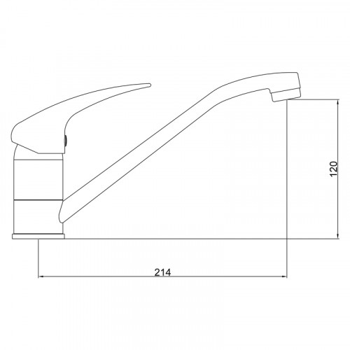 3210257C-G0110 Смеситель для кухни длинный гусак GROSS AQUA Basic 3210257C-G0110