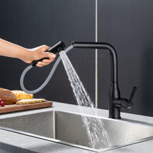 F6096-6 Смеситель для кухни в мойку с выдвижным изливом FRAP ЧЕРНЫЙ F6096-6 ЧЕРНЫЙ