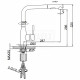F6096-6 Смеситель для кухни в мойку с выдвижным изливом FRAP ЧЕРНЫЙ F6096-6 ЧЕРНЫЙ