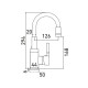 3241508 W Смеситель для кухни с гибким БЕЛЫМ изливом GROSS AQUA ColorFlex 3241508 W