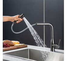 F6096-9 Смеситель для кухни в мойку с выдвижным изливом FRAP ОРУЖ.СТАЛЬ F6096-9 ОРУЖ.СТАЛЬ