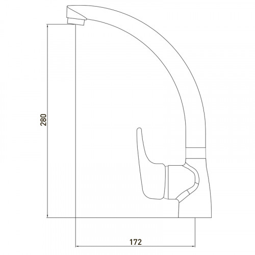 3525511C-A02 Смеситель для кухни высокий гусак GROSS AQUA Optima 3525511C-A02