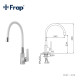 F4458 Смеситель для кухни гибкий гусак картридж 35мм FRAP 4458 Белый/Хром