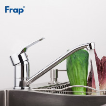 F4963 Смеситель для кухни поворотный гусак 25см, картридж 40мм с гайкой FRAP 4963