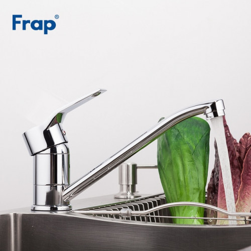 F4963 Смеситель для кухни поворотный гусак 25см, картридж 40мм с гайкой FRAP 4963