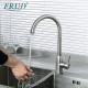 R41052 Смеситель для кухни высокий излив на гайке из нержавеющей стали FRUD 41052