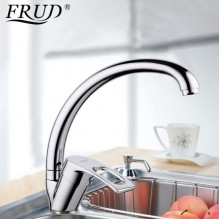 R41072 Смеситель для кухни высокий излив ф40 на гайке FRUD 41072