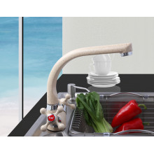 F5408-10 Смеситель для кухни 2-х вентильный высокий излив крепение гайка СВЕТЛО-БЕЖЕВЫЙ FRAP 5408 -10