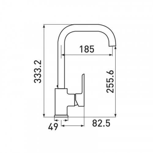 3243298C-B07 Смеситель для кухни высокий гусак GROSS AQUA LOFT 3243298C-B07