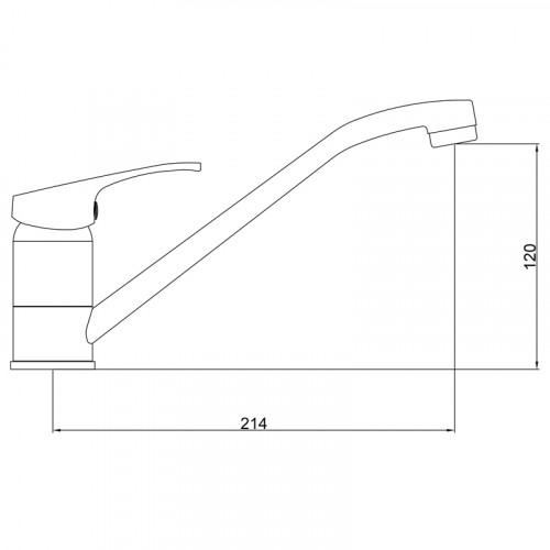 3210258C-G0110 Смеситель для кухни длинный гусак GROSS AQUA Base 3210258C-G0110