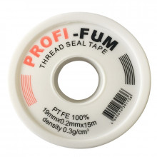 Фум лента PROFF 19мм х 0,2 х 15м (белая большая)