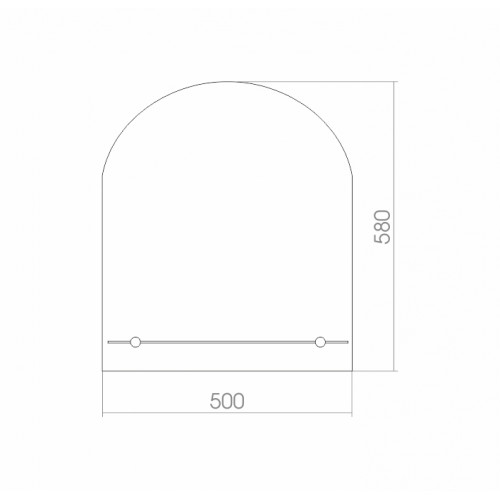 Зеркало "Арка" 500*580 с полкой