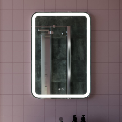 Зеркало "Мальта-VOICE" 550*800 (ШВ) сенсорный выключатель, управление голосом., подогрев