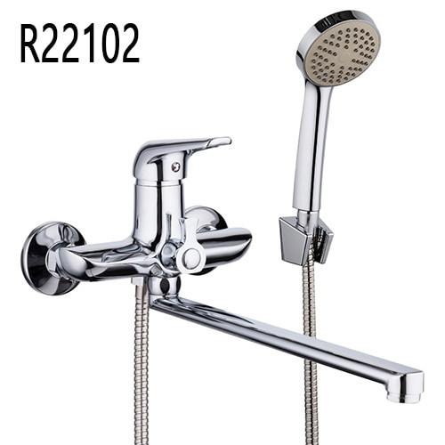 R22102 Смеситель для ванны Ф35 L-нос (переключ.в корпусе) FRUD 22102