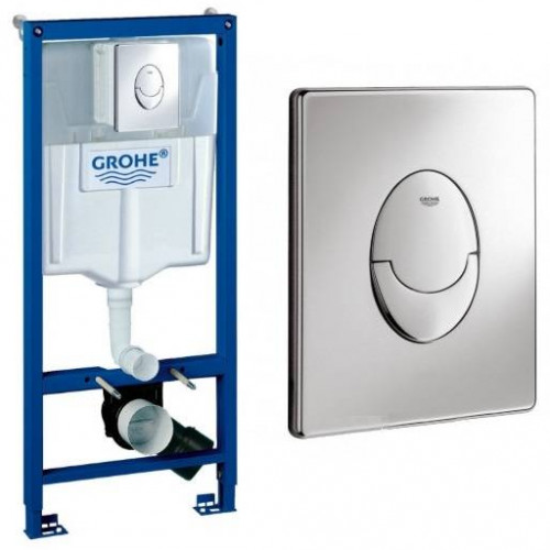 Система инсталляции для подвесного унитаза Grohe Rapid SL 38721001 (3 в 1) 38721001 кнопка круглая