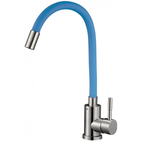 Смеситель в кухню SOLONE EZA4-F090BU (НЕРЖ) СИНИЙ (10)