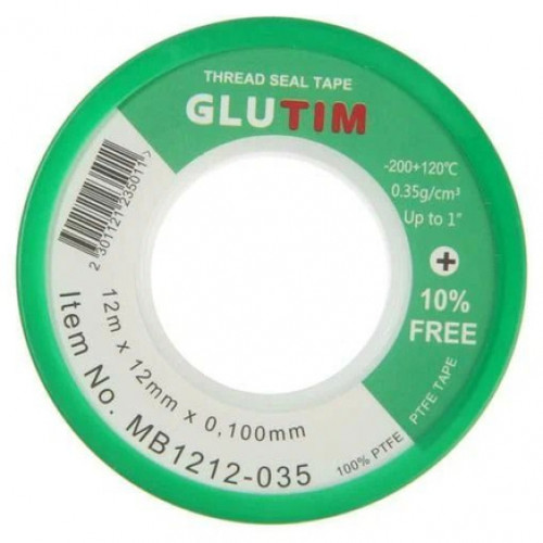 Фум-лента GLU TIM зелен (12*12*0,1мм) 0,35g/cm³ -200+120°С MB1212-035