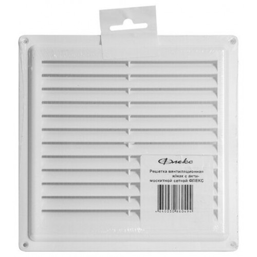Решетка вентиляционная 300х300 ж/нак с москитной сеткой ФЛЕКС