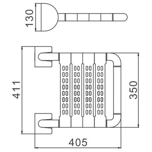 F8131 Сиденье для душа откидное пластмассовое F 8131