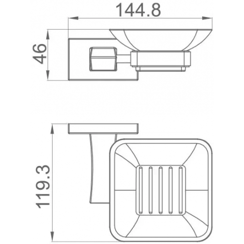 G0702-9 Держатель + мыльница оруж. сталь G 0702-9
