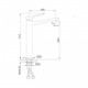 F1062-2 Смеситель высокий для умывальника литой корпус FRAP 1062-2 Черный